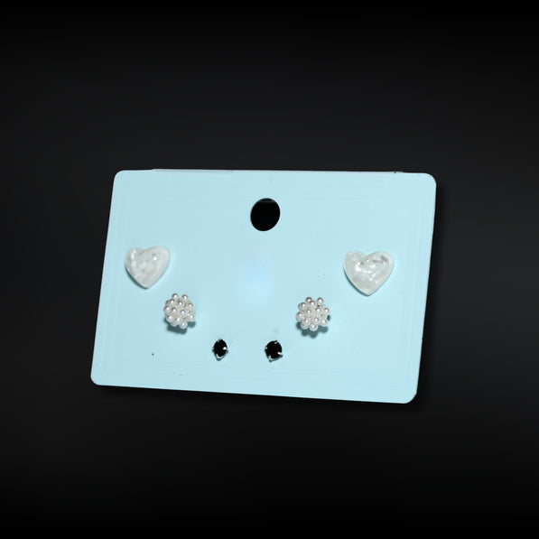 Heart Pearl Grace Stud Set