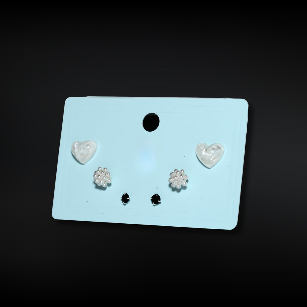 Heart Pearl Grace Stud Set