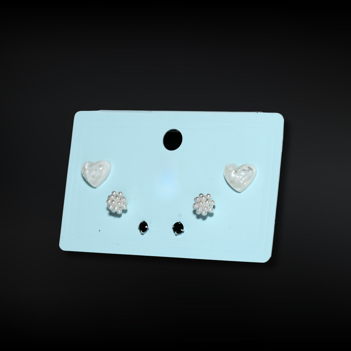 Heart Pearl Grace Stud Set