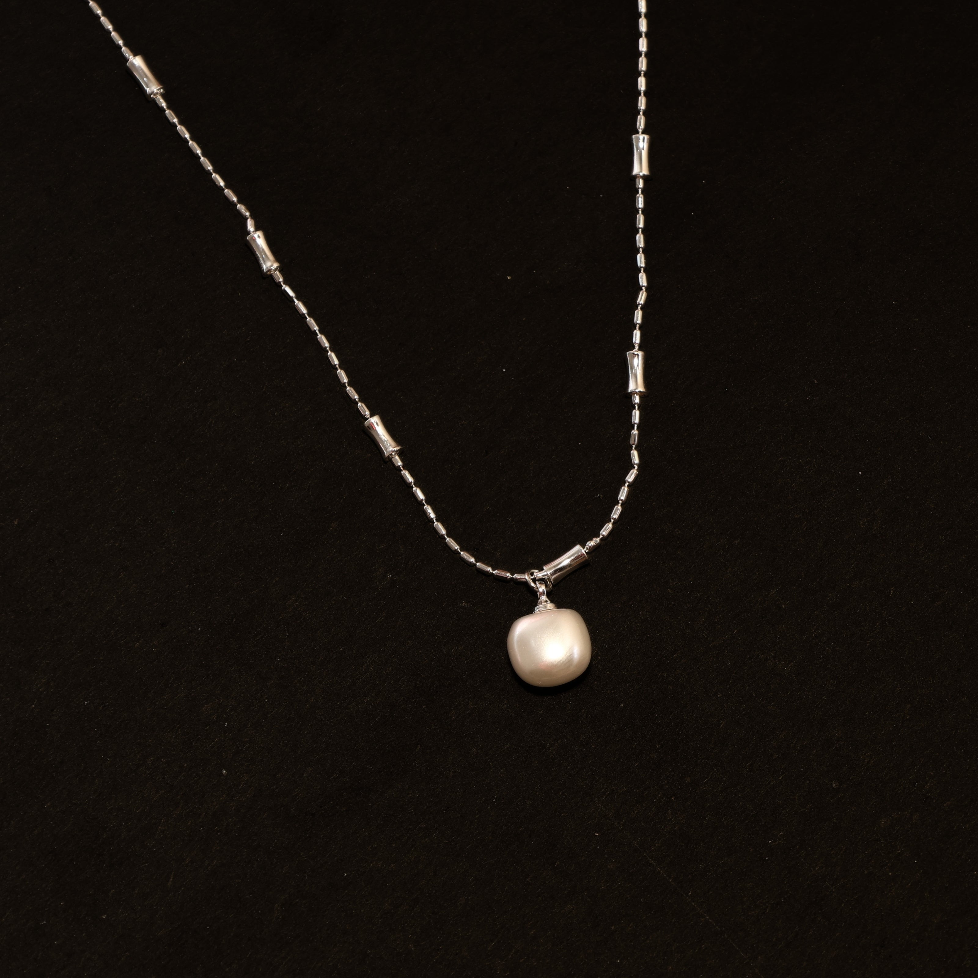 Silver Pearl Drop Earrings