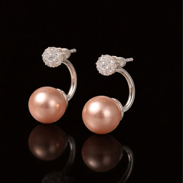 Champagne Pearl Duo Earrings