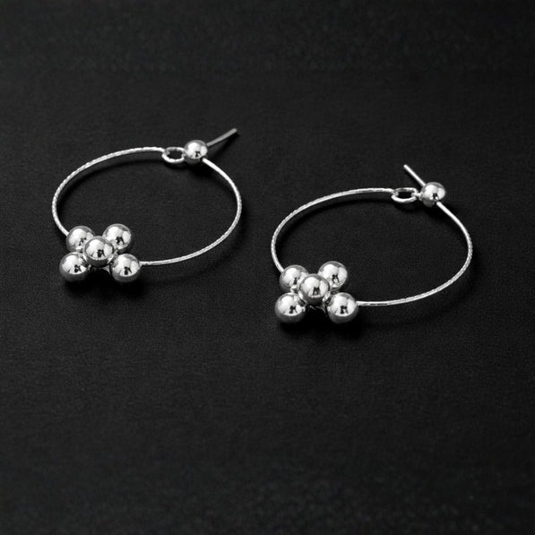 Cloud Cluster Hoop Earrings