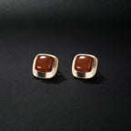 Bronze Block Earrings