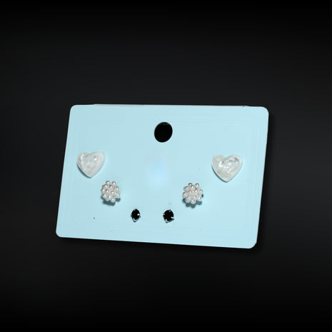 Heart Pearl Grace Stud Set