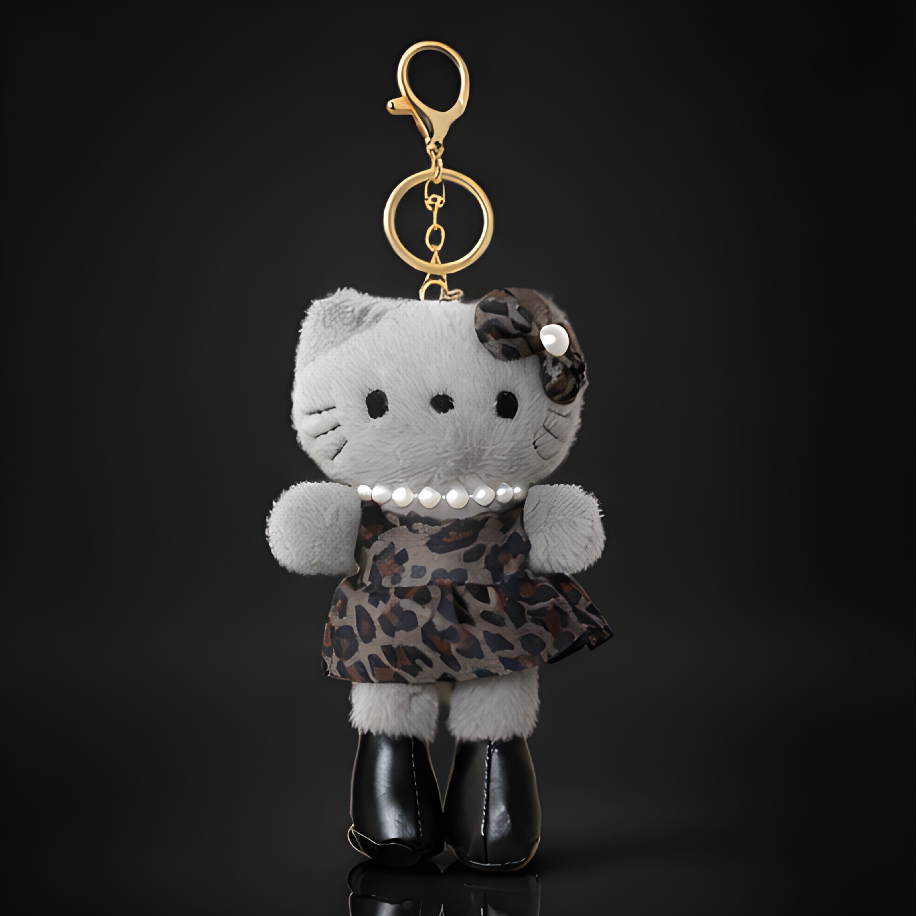Grey Leopard Kitty Plush