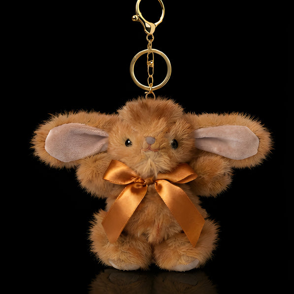 Fluffy Cocoa Brown Bunny Charm