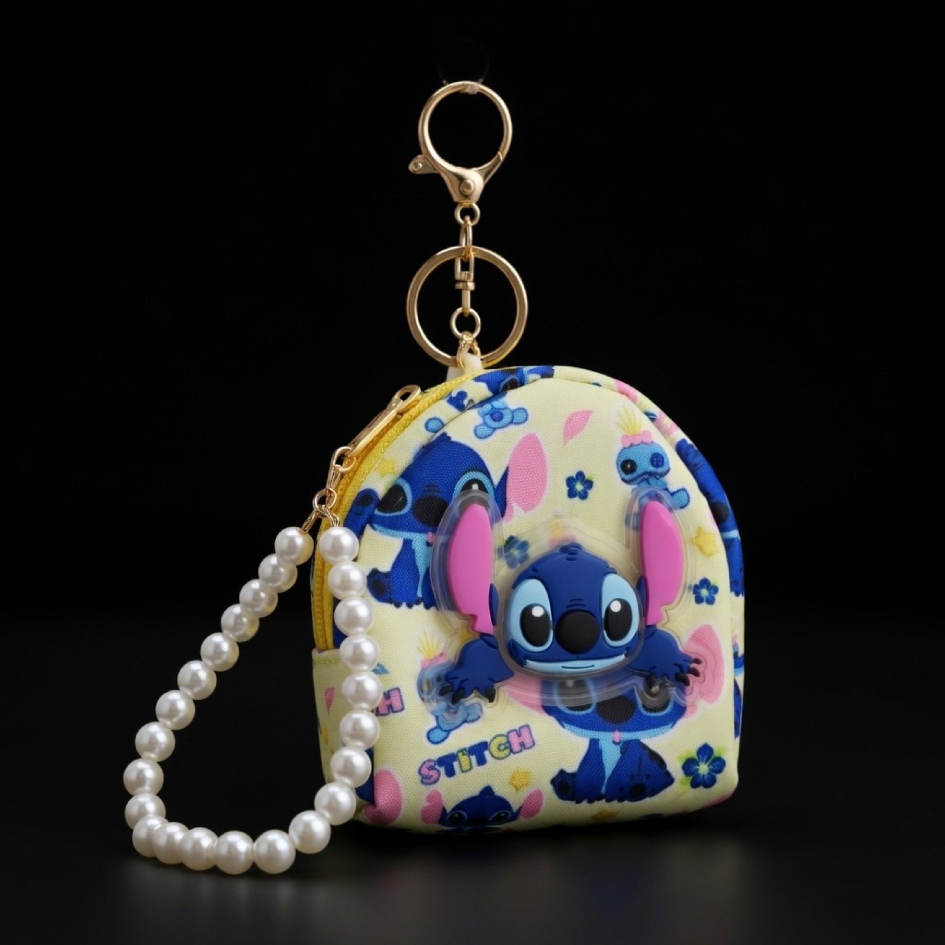 Yellow Stitch Mini Bag Charm