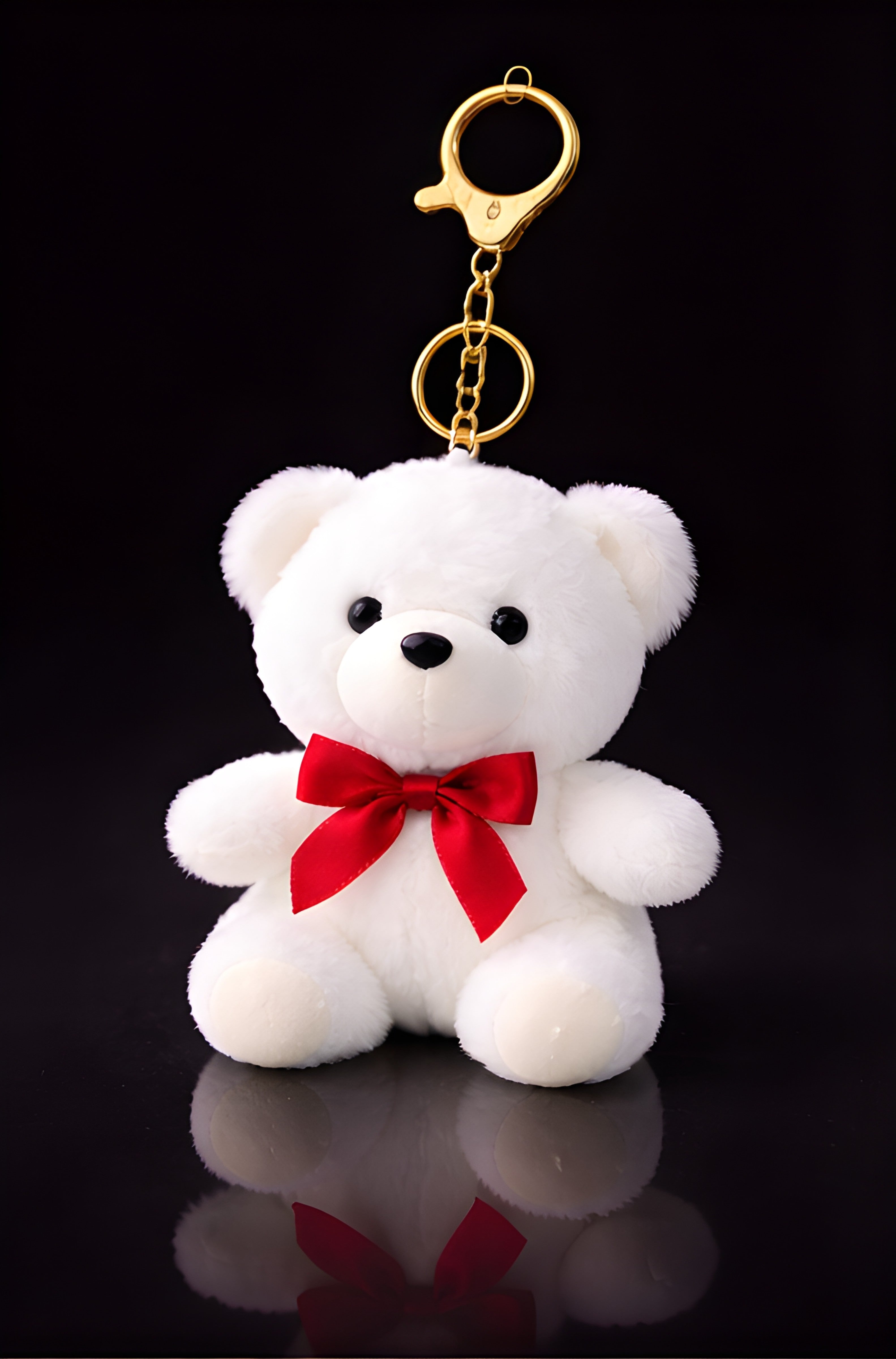 White Snowy Love Teddy Charm