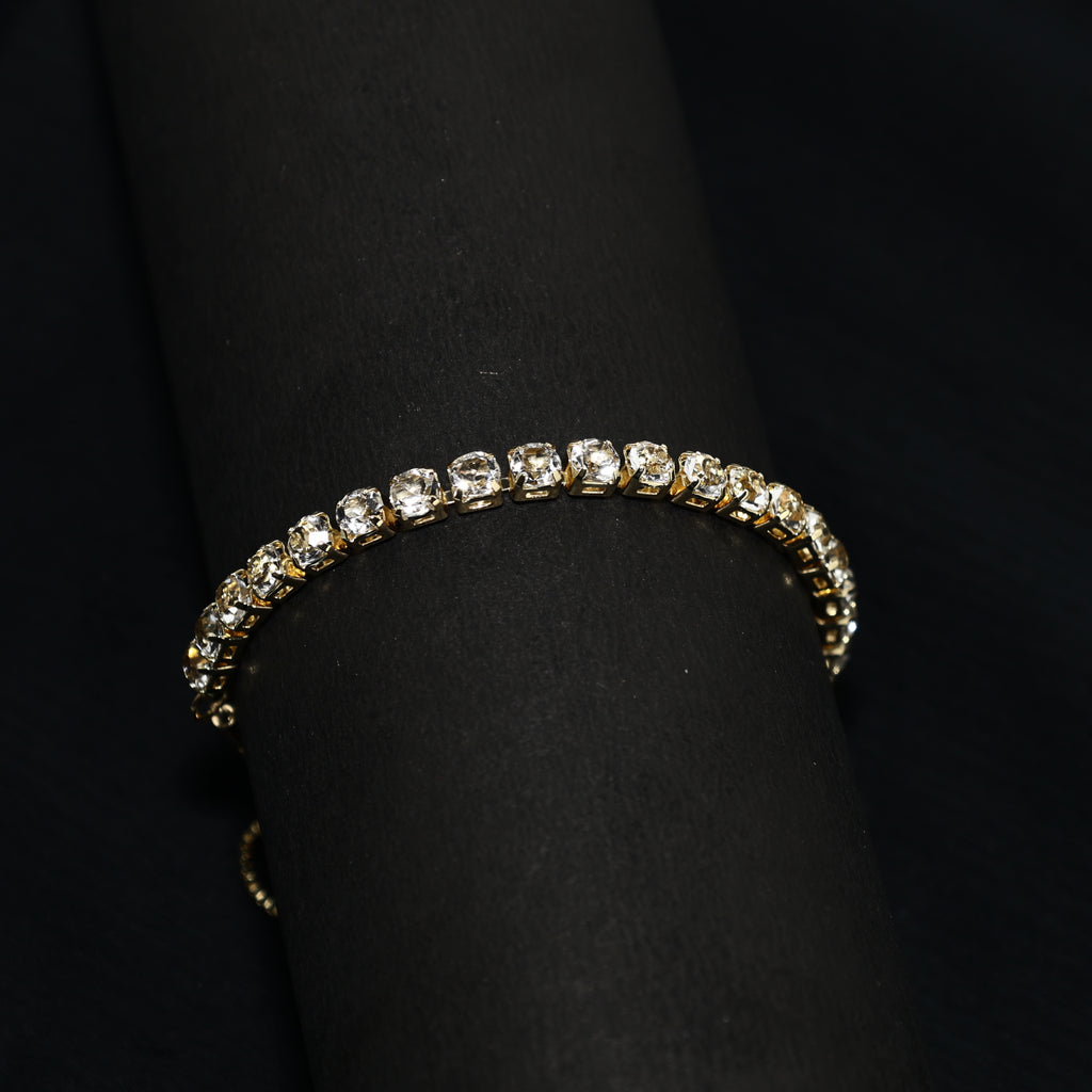 Adjustable Cubic Gold Bracelet