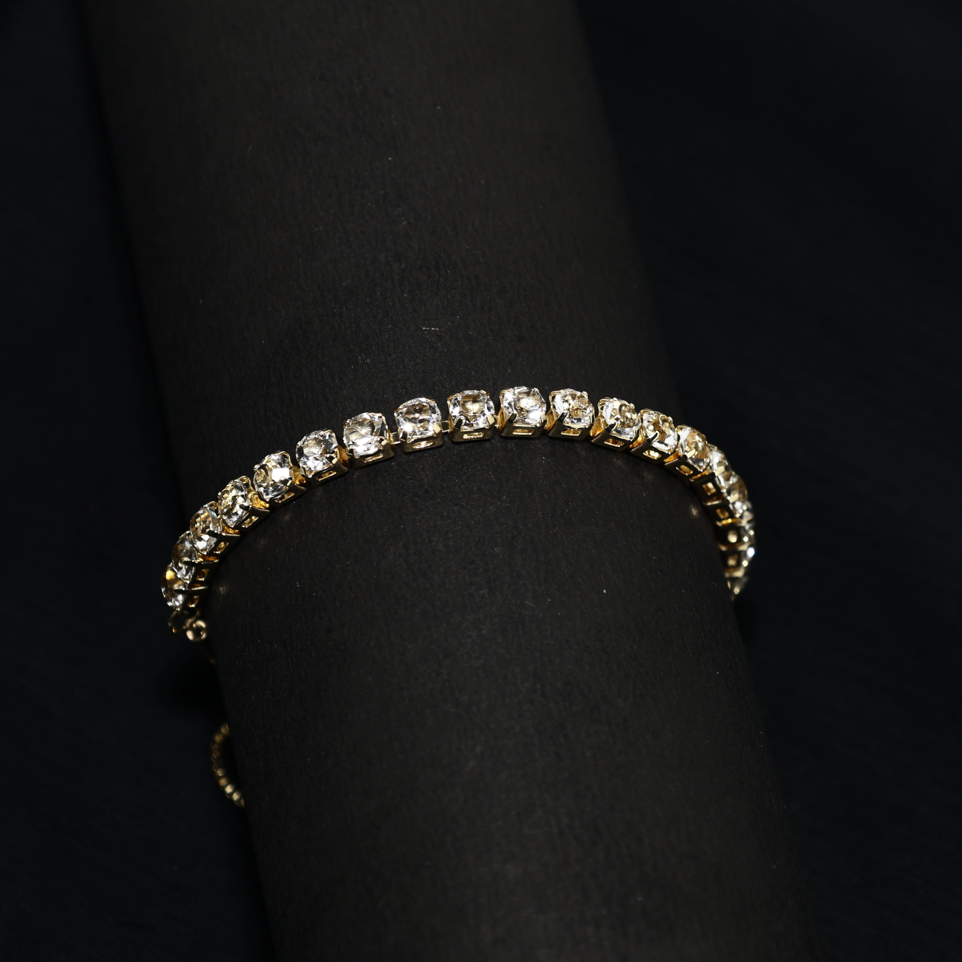 Adjustable Cubic Gold Bracelet