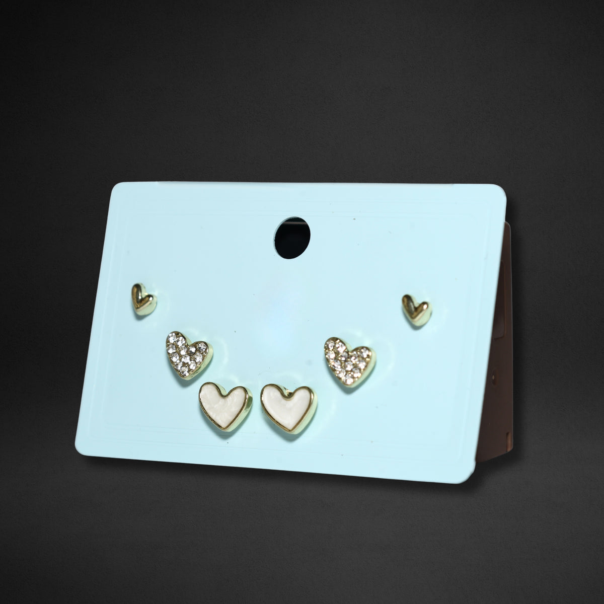 Classique Heart Stud Set