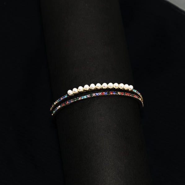 Multi Stone Pearl Bracelet