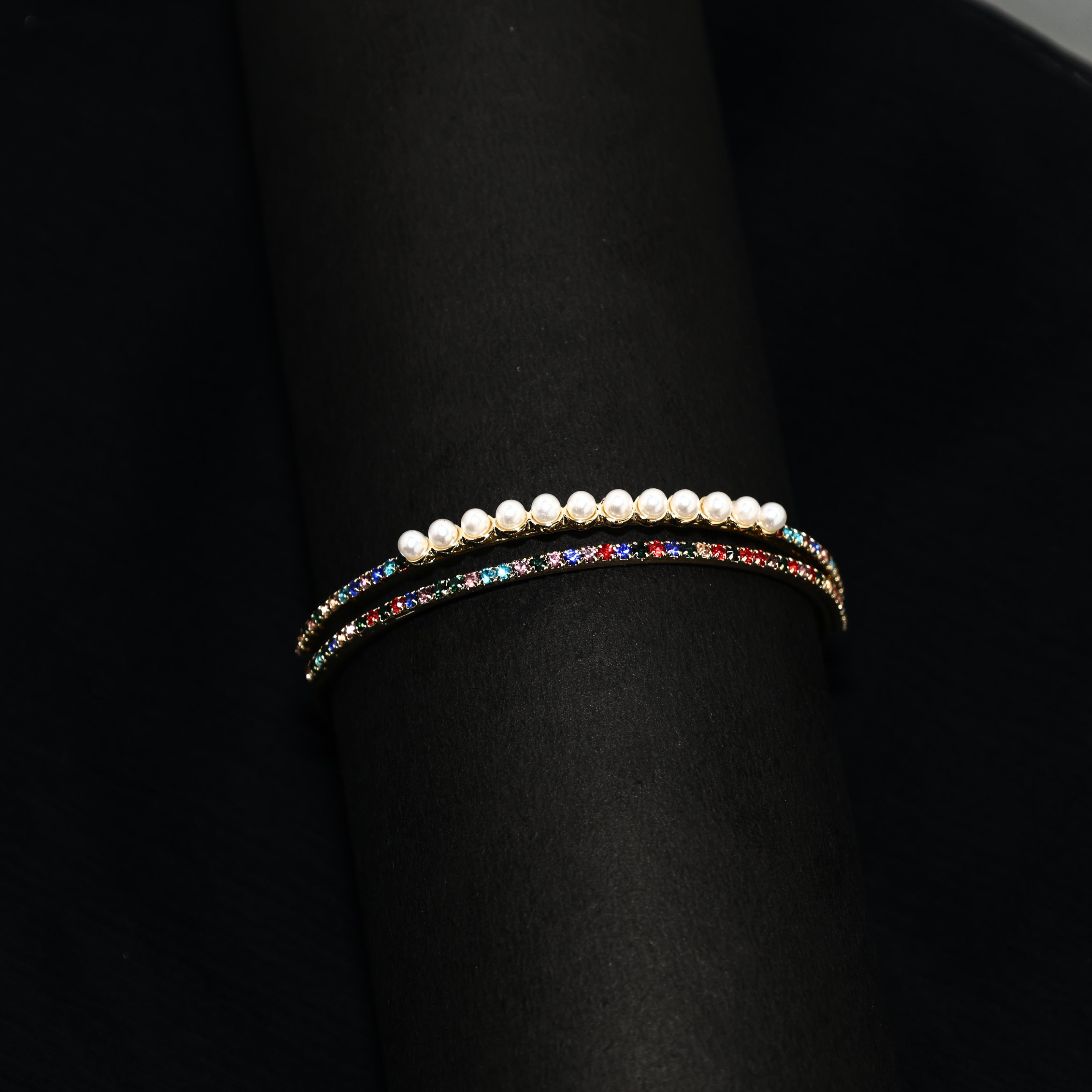 Multi Stone Pearl Bracelet