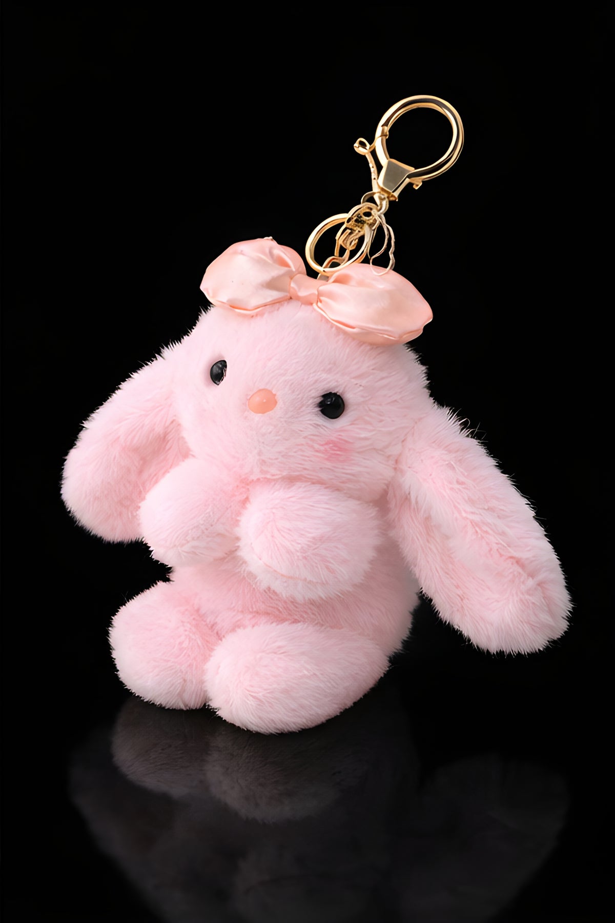 Blush Pink Bow Bunny Plush
