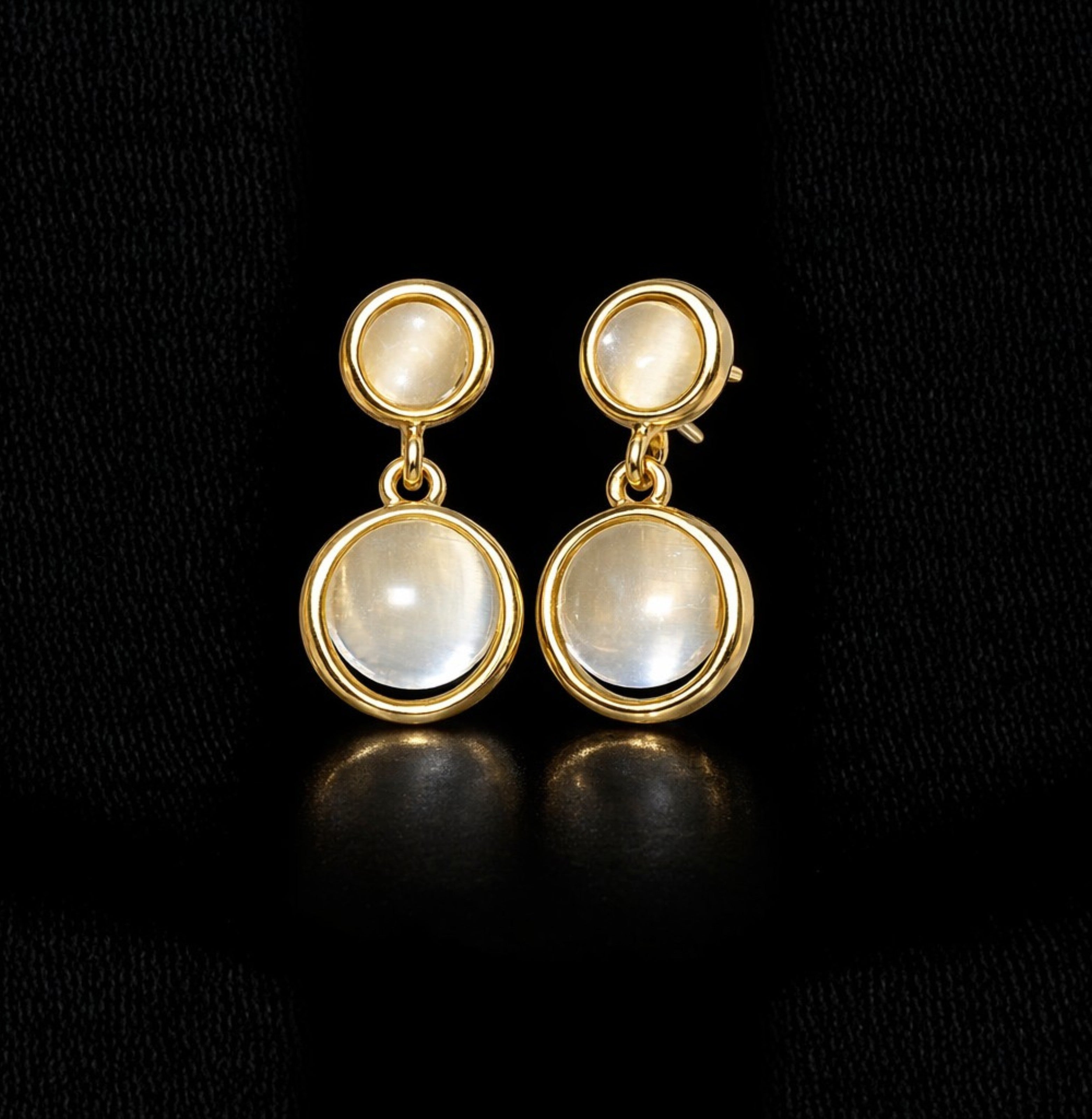 Luna Circle Drop Earrings
