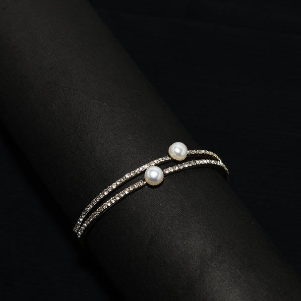 Gold Pearl Bangle
