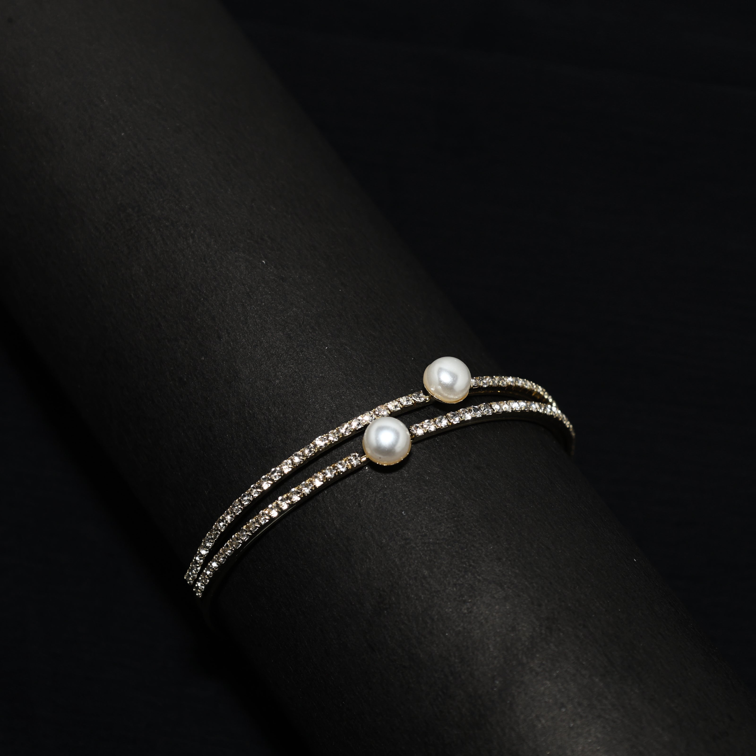 Gold Pearl Bangle