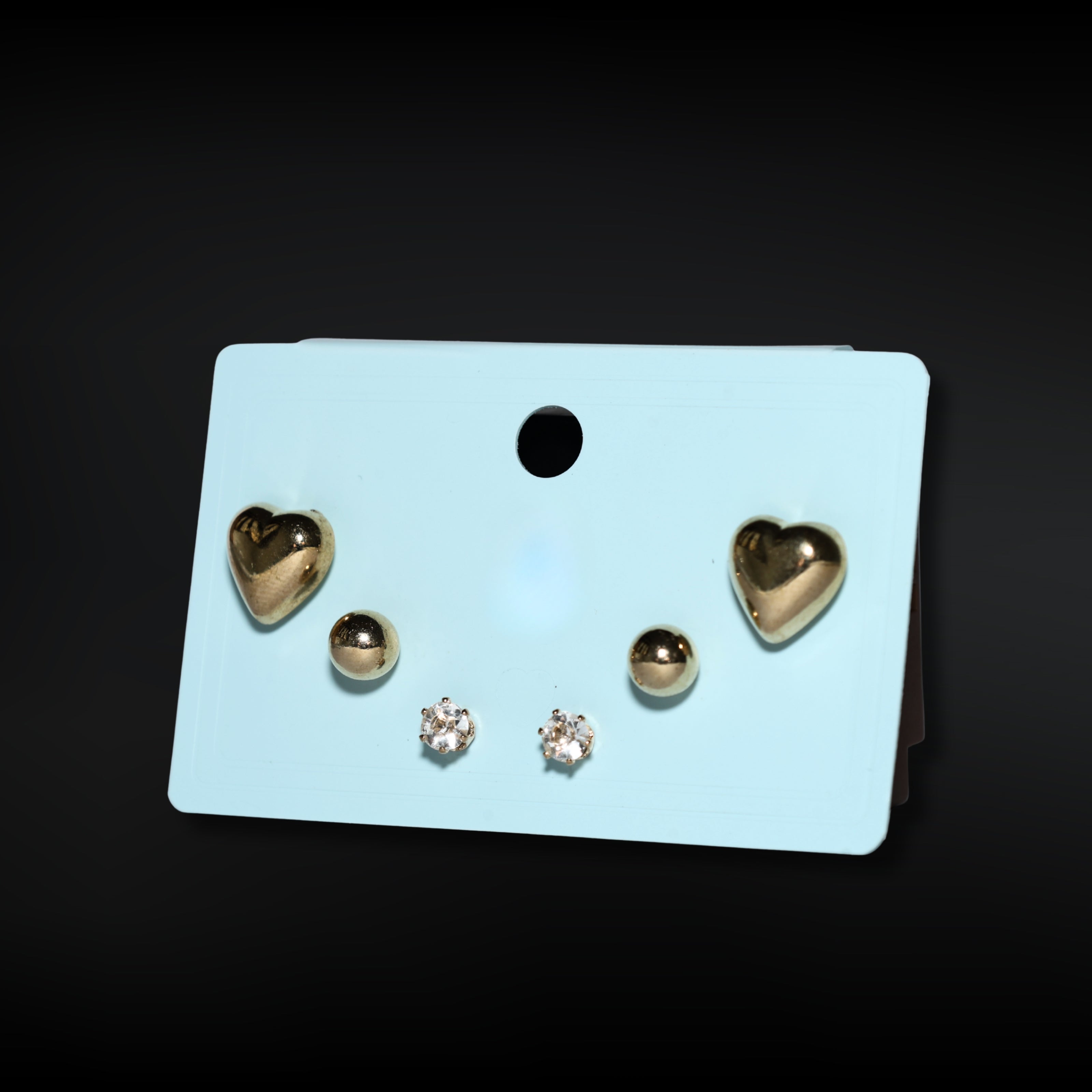 Heart & Ball Elegance Stud Set