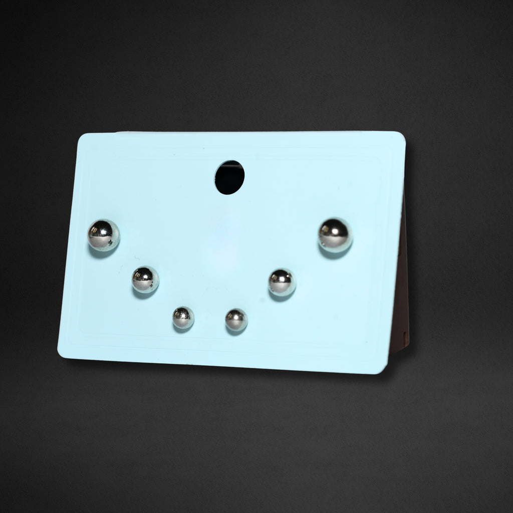 Silver Orb Stud Set