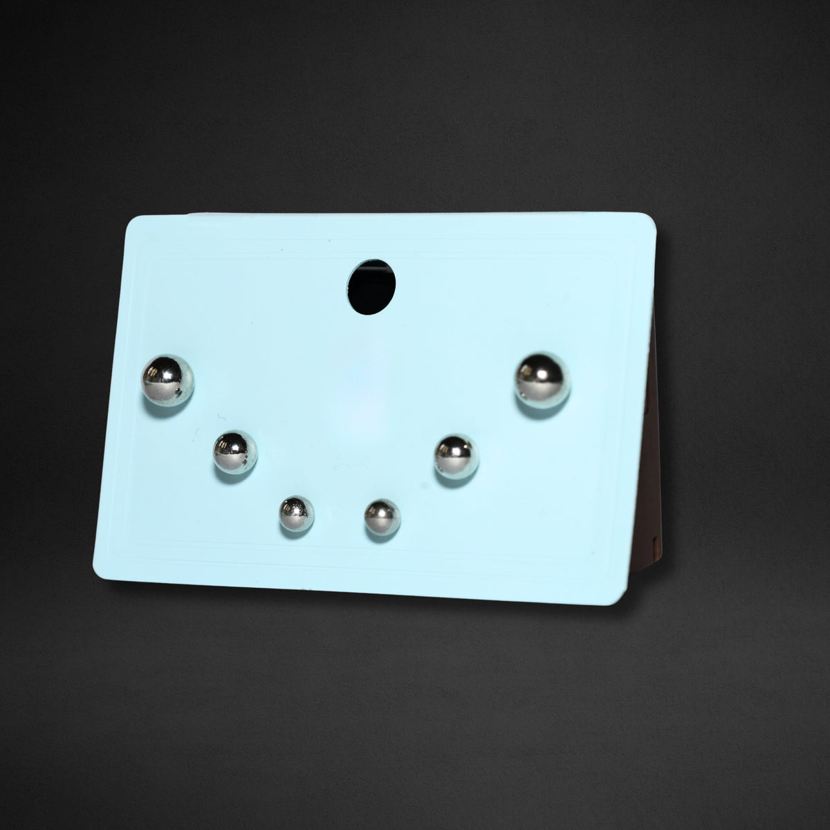 Silver Orb Stud Set