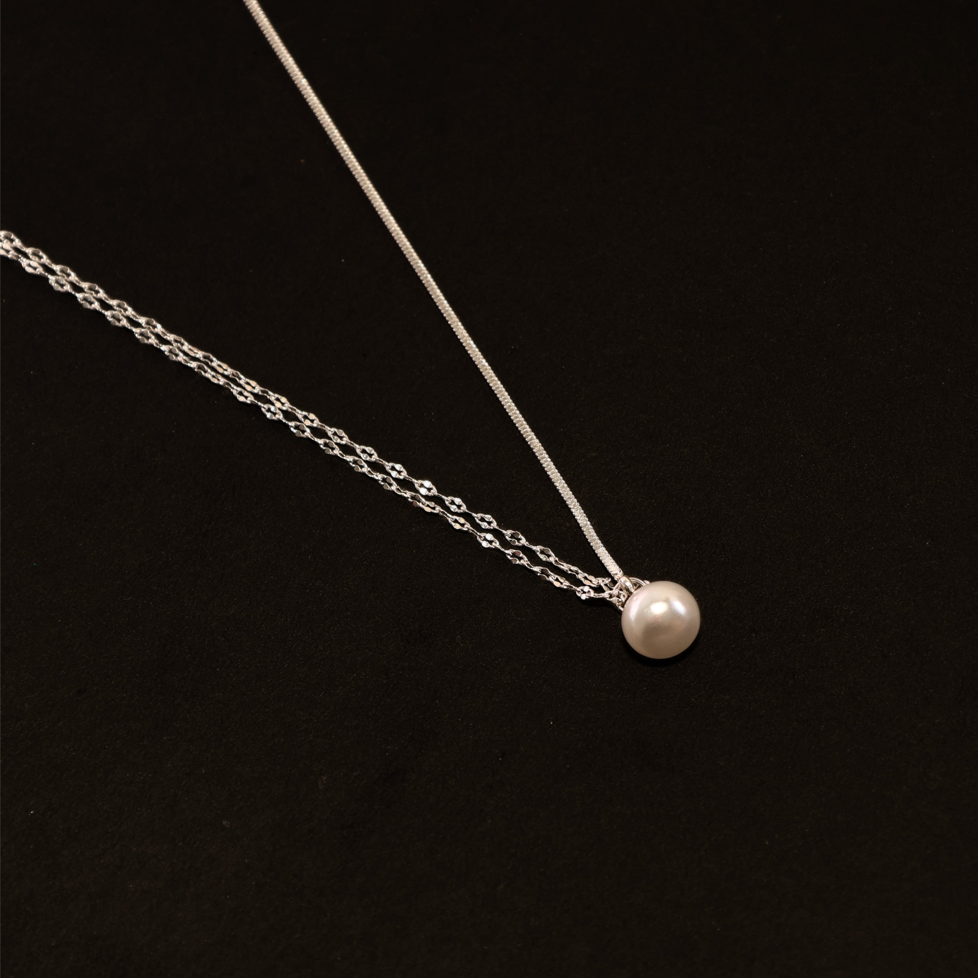 Dual Strand Pearl Necklace