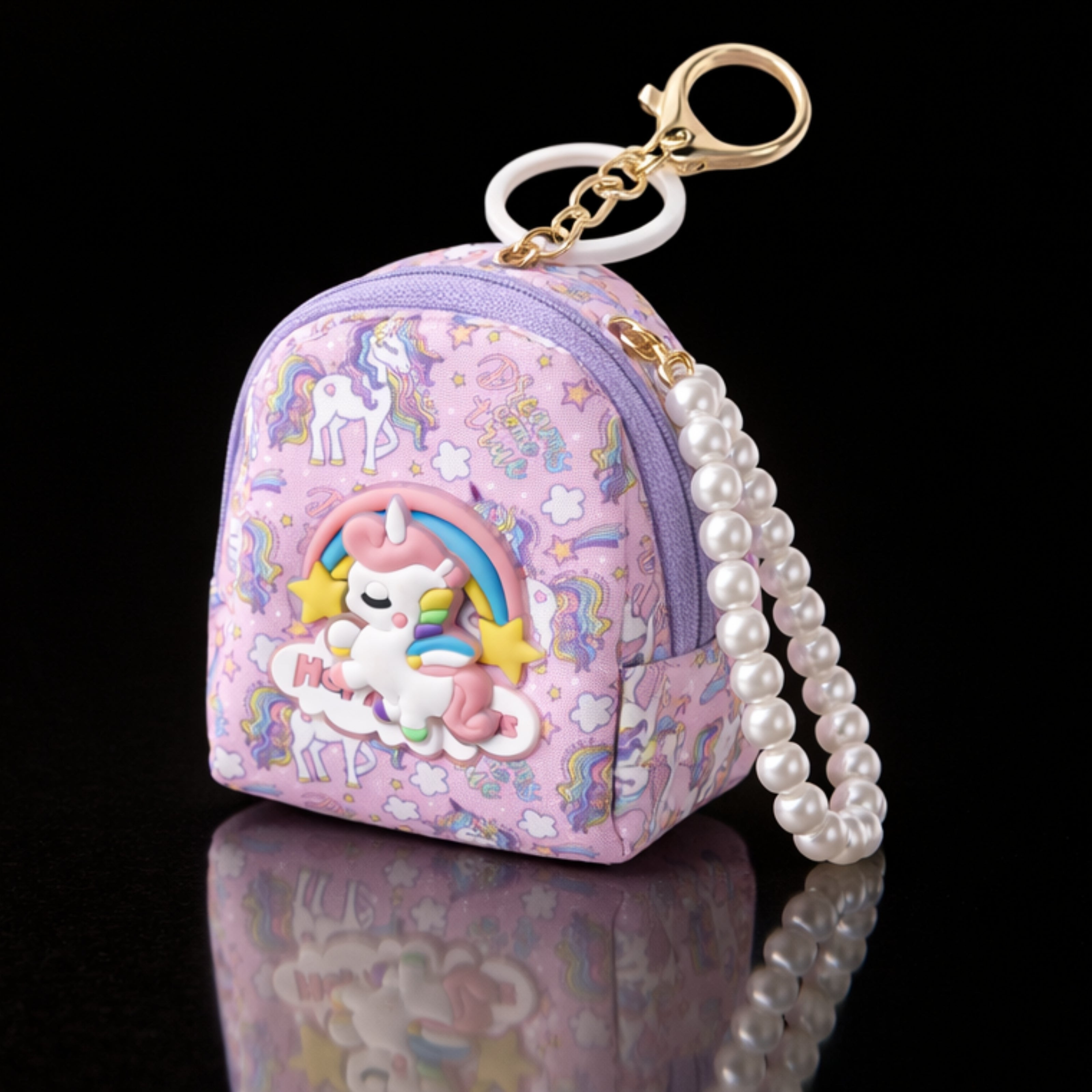 Mini Pink Unicorn Charm