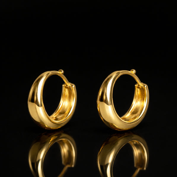 Tiny Golden Hoop Earrings