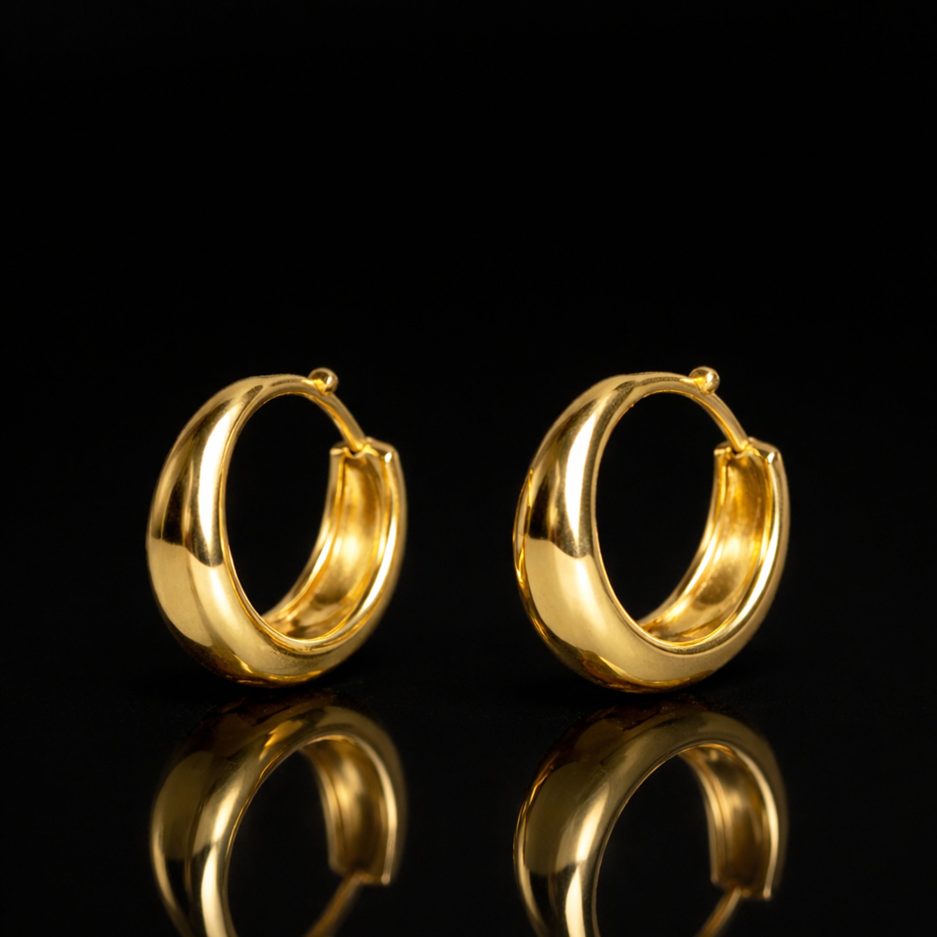 Tiny Golden Hoop Earrings