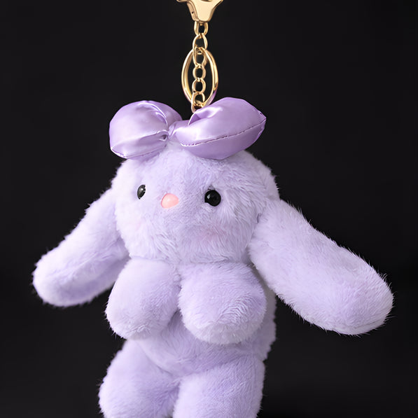 Lavender Bow Bunny Plush