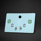Duo Rouge Heart Stud Set
