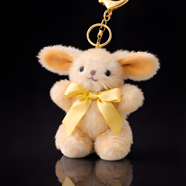 Fluffy Peach Bunny Charm