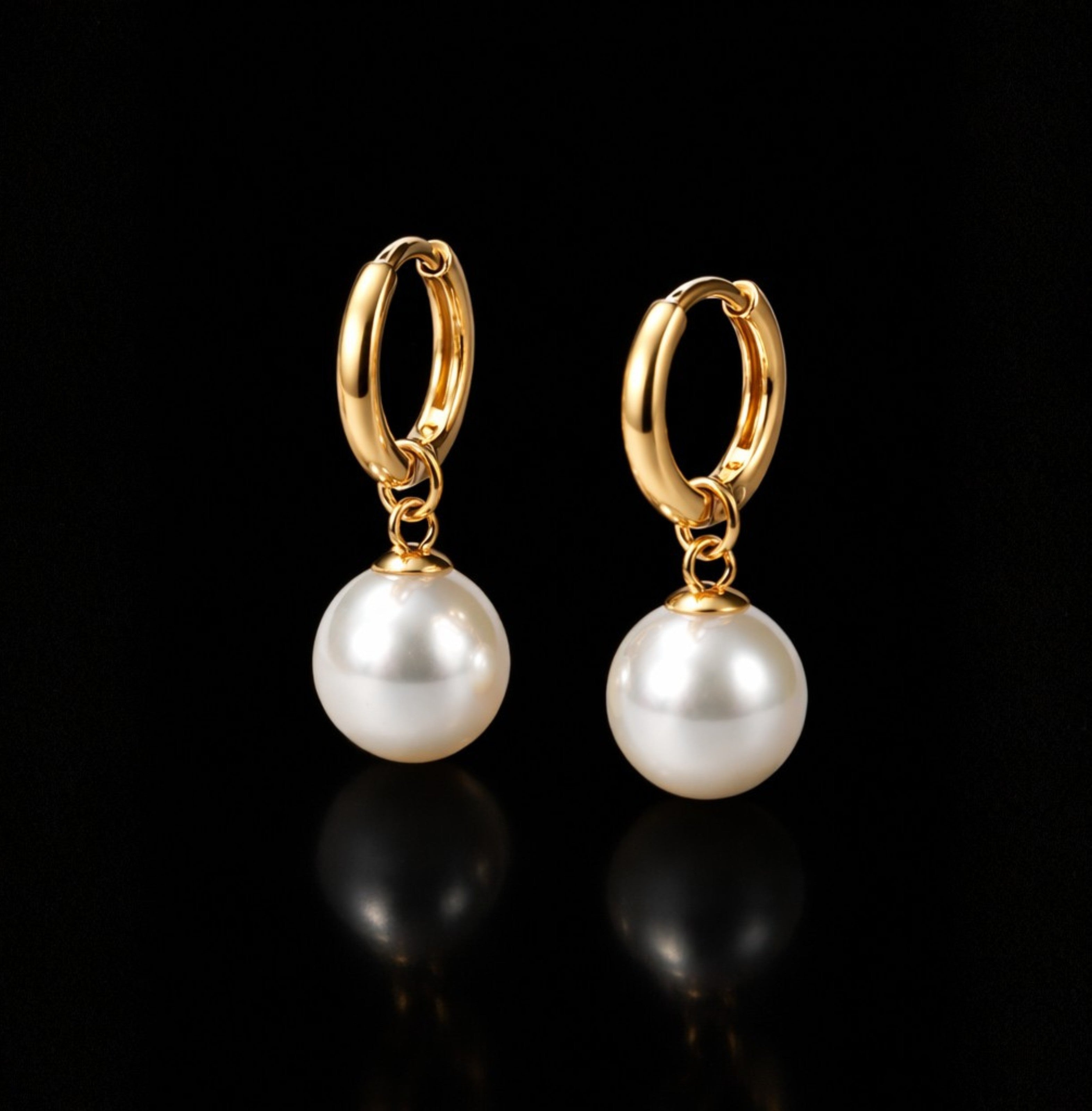 Pearl Hoop Earrings