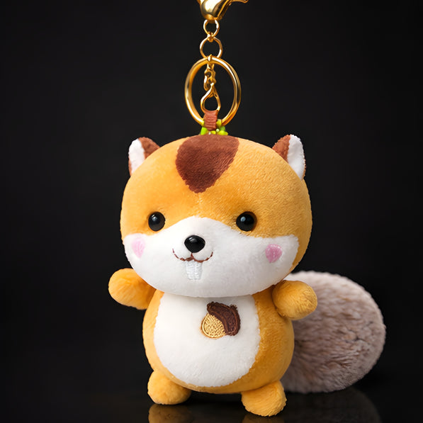 Nutty Golden Squirrel Plush Charm