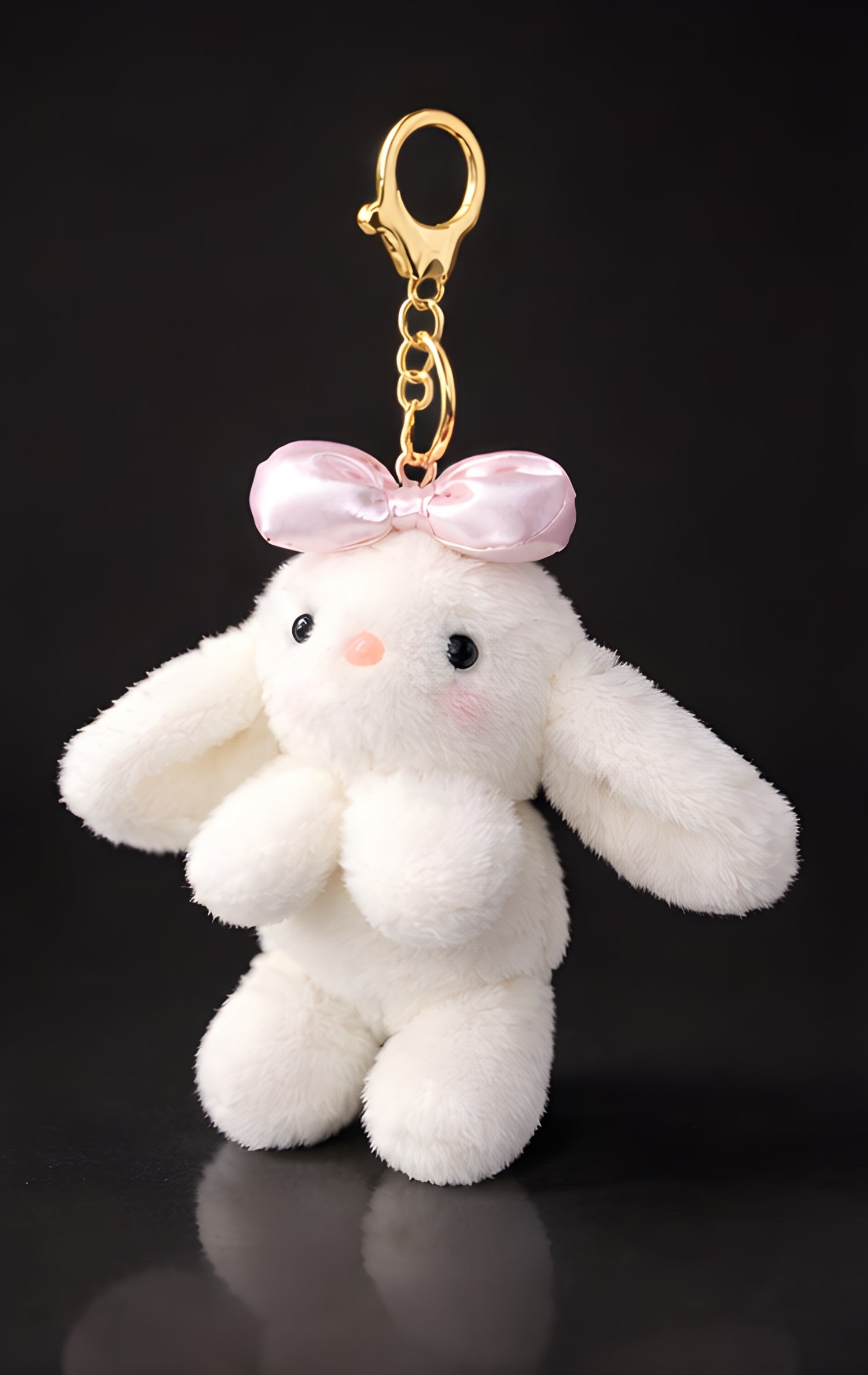 Ivory Bow Bunny Plush