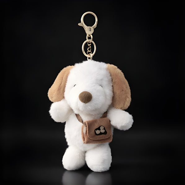 Beige Bag Puppy Plush
