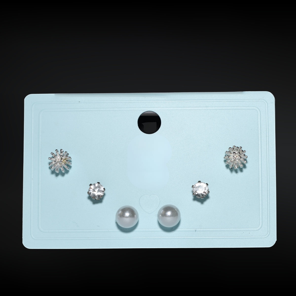 Silver Coral Stud Set