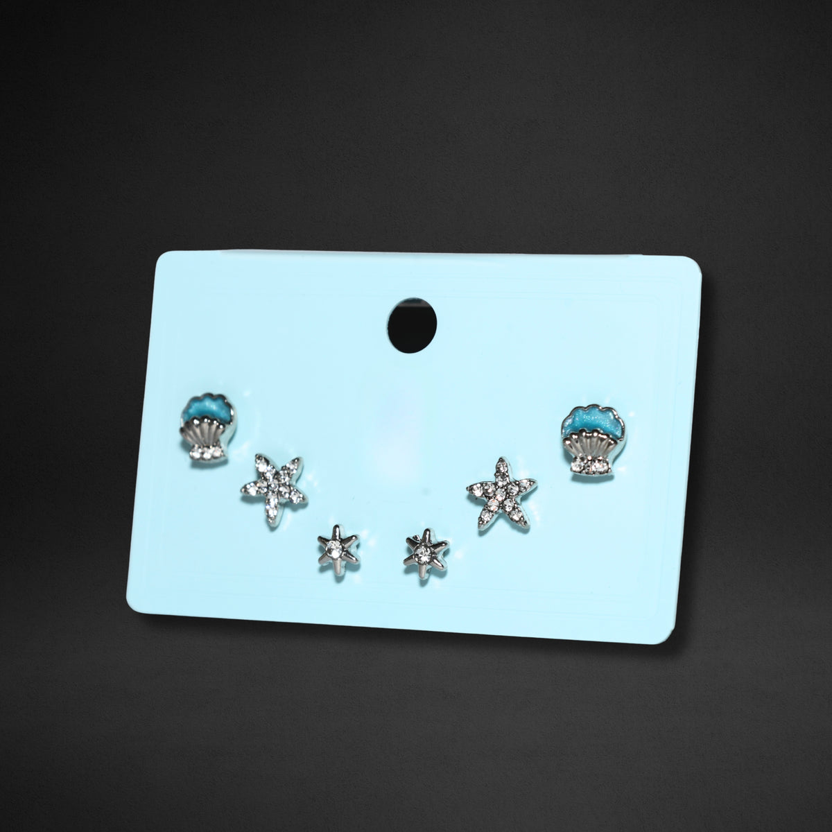 Sea Sparkle Seashell Stud Set