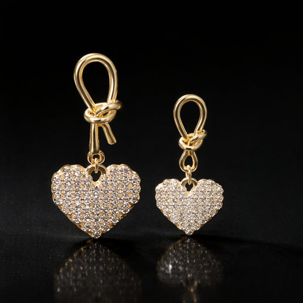 Heart Knot Dangle Earrings