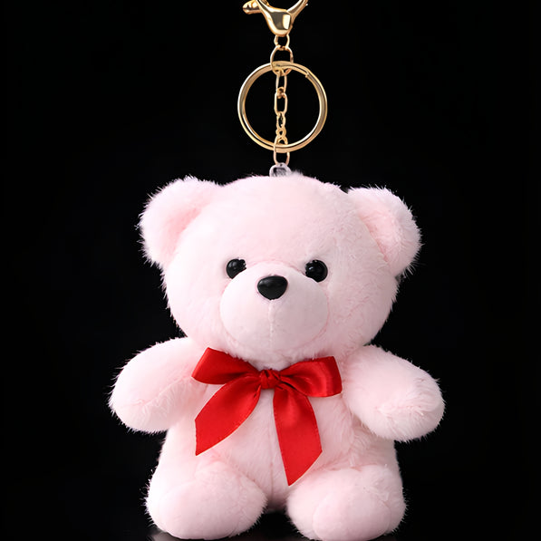 Pink Snowy Love Teddy Charm
