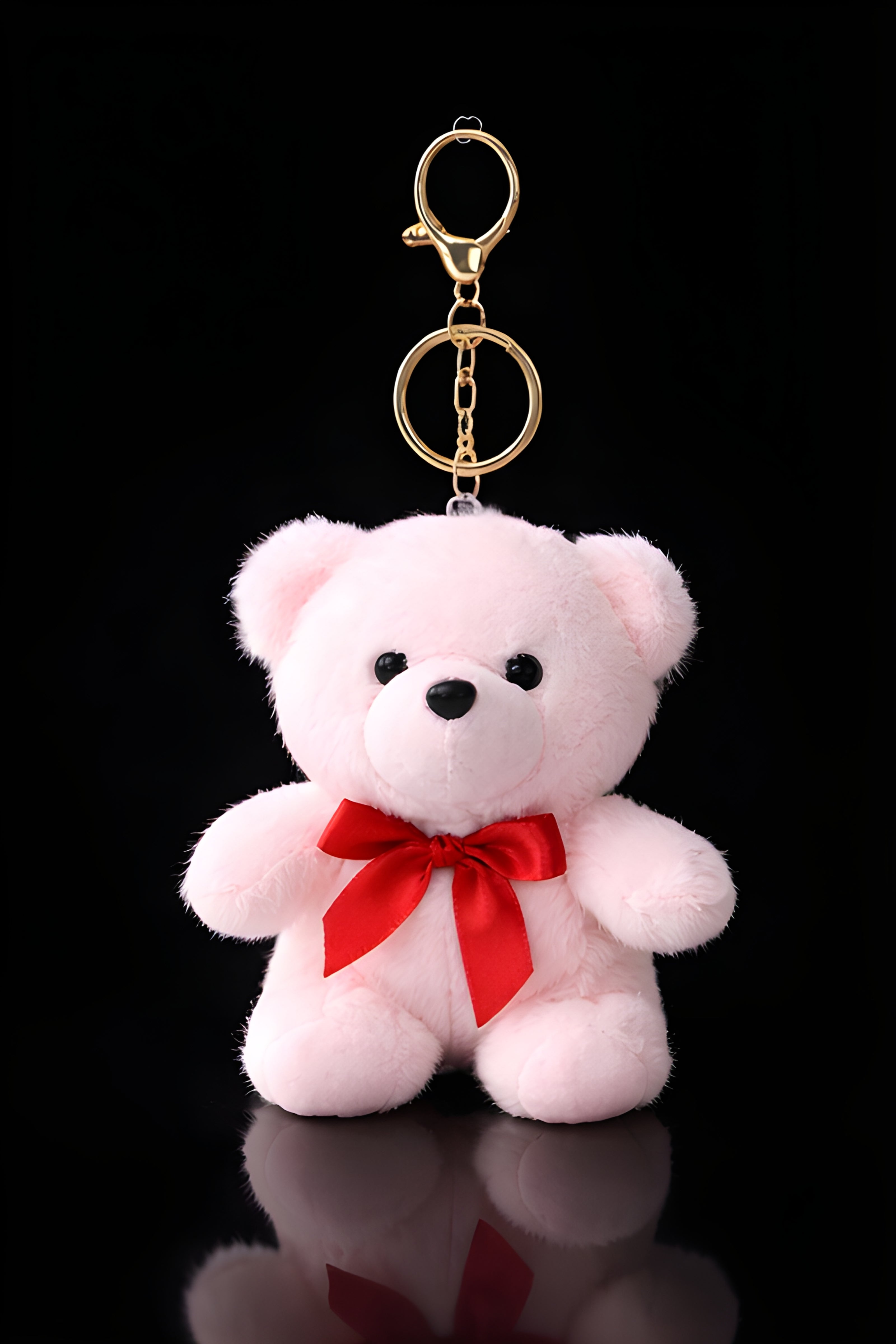 Pink Snowy Love Teddy Charm