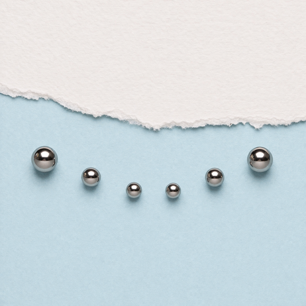 Silver Orb Stud Set