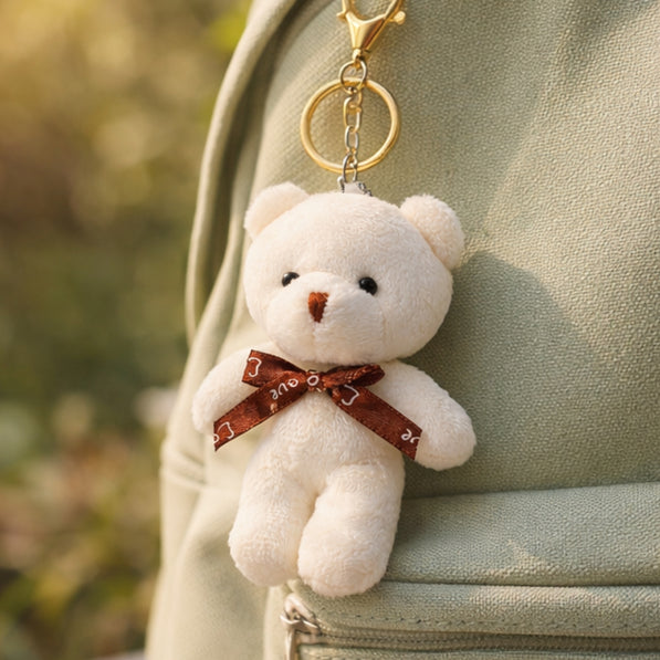 Mini Milky White Teddy Charm