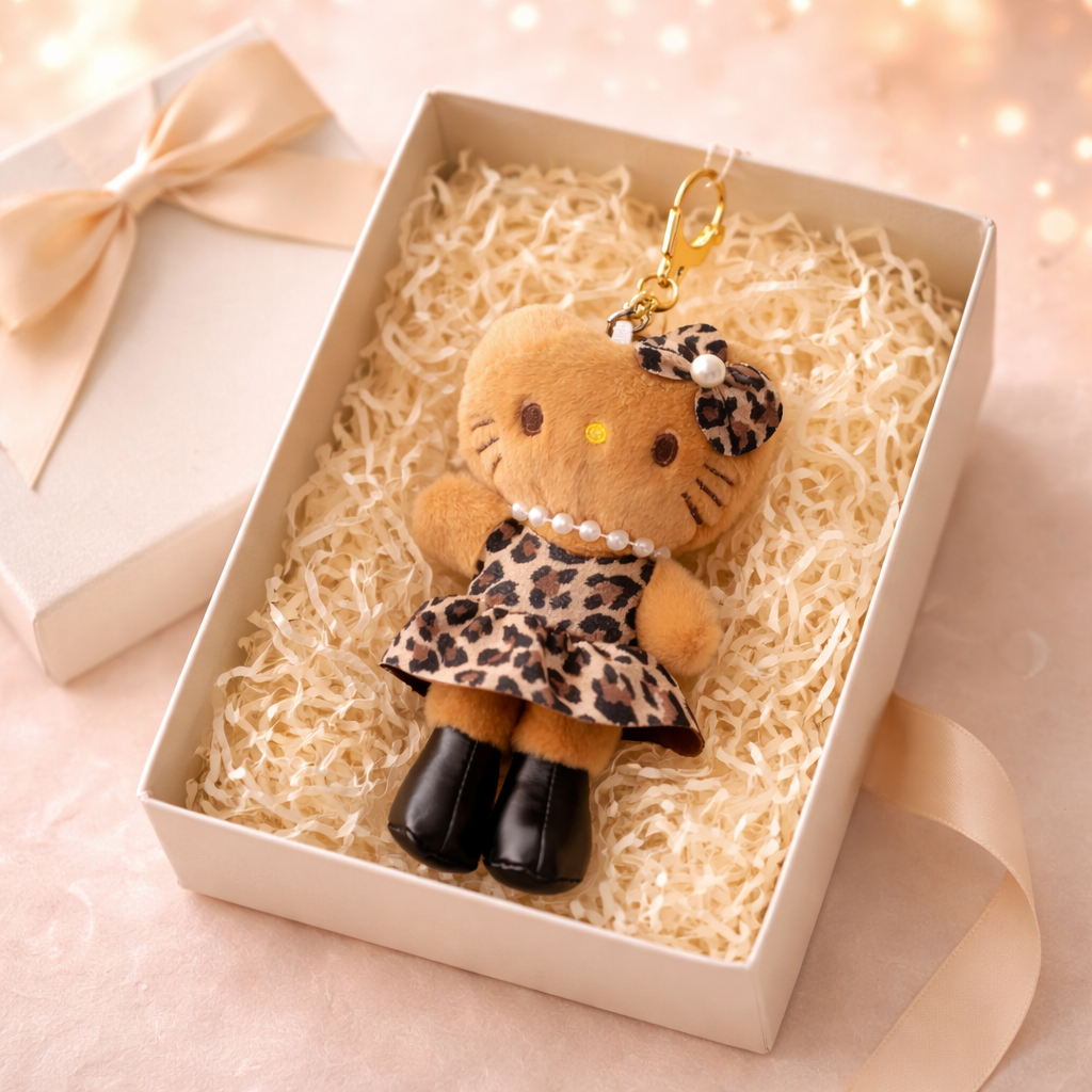 Brown Leopard Kitty Plush
