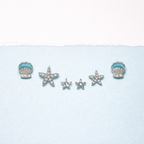 Sea Sparkle Seashell Stud Set
