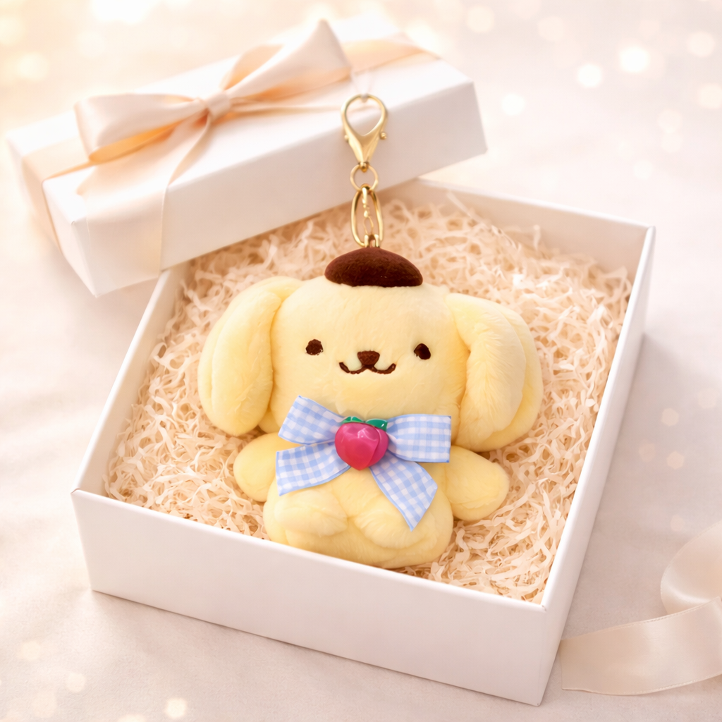 Pup Apple Bow Plush