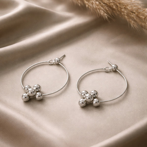 Cloud Cluster Hoop Earrings