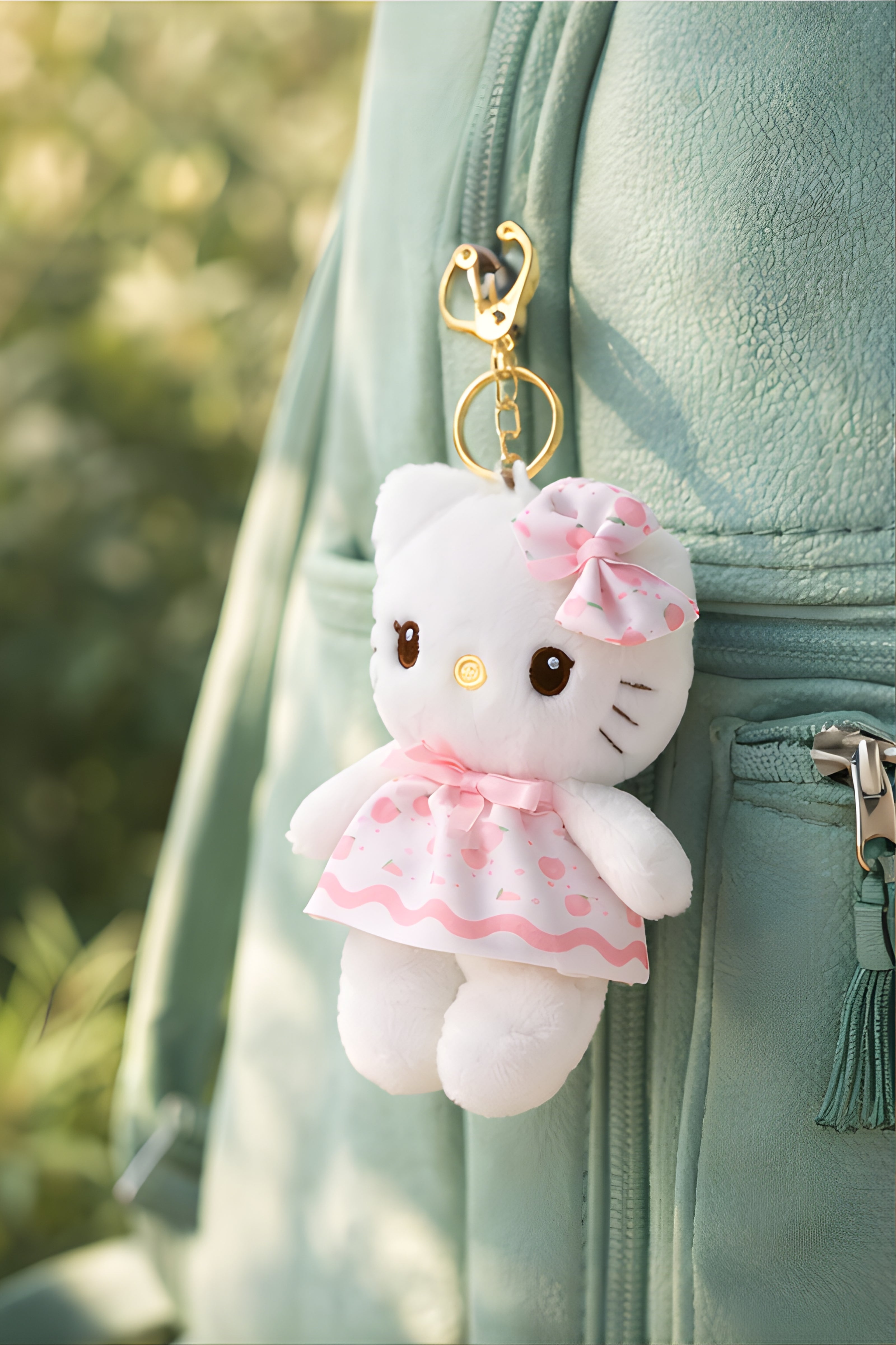 Peach Dress Kitty Plush
