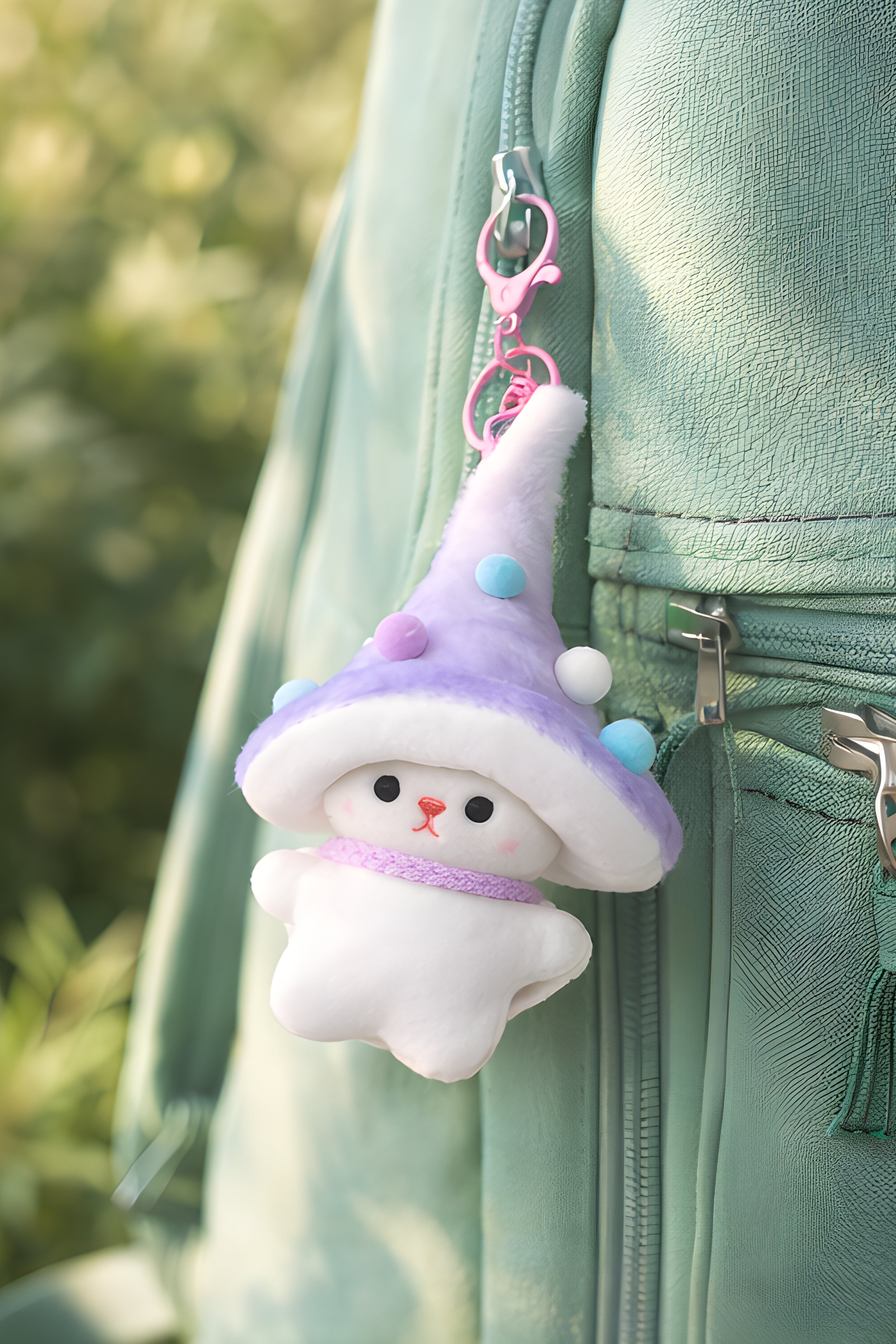 Purple Wizard Bunny Charm