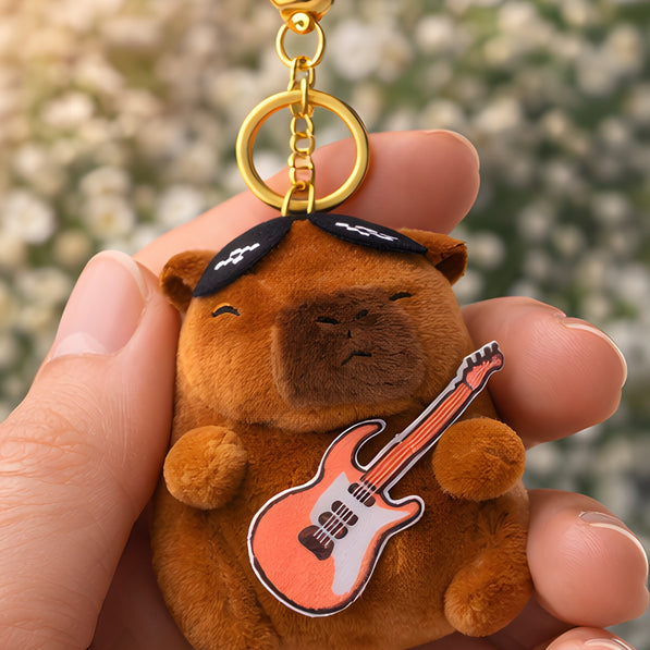 Groovy Pink Guitar Capybara
