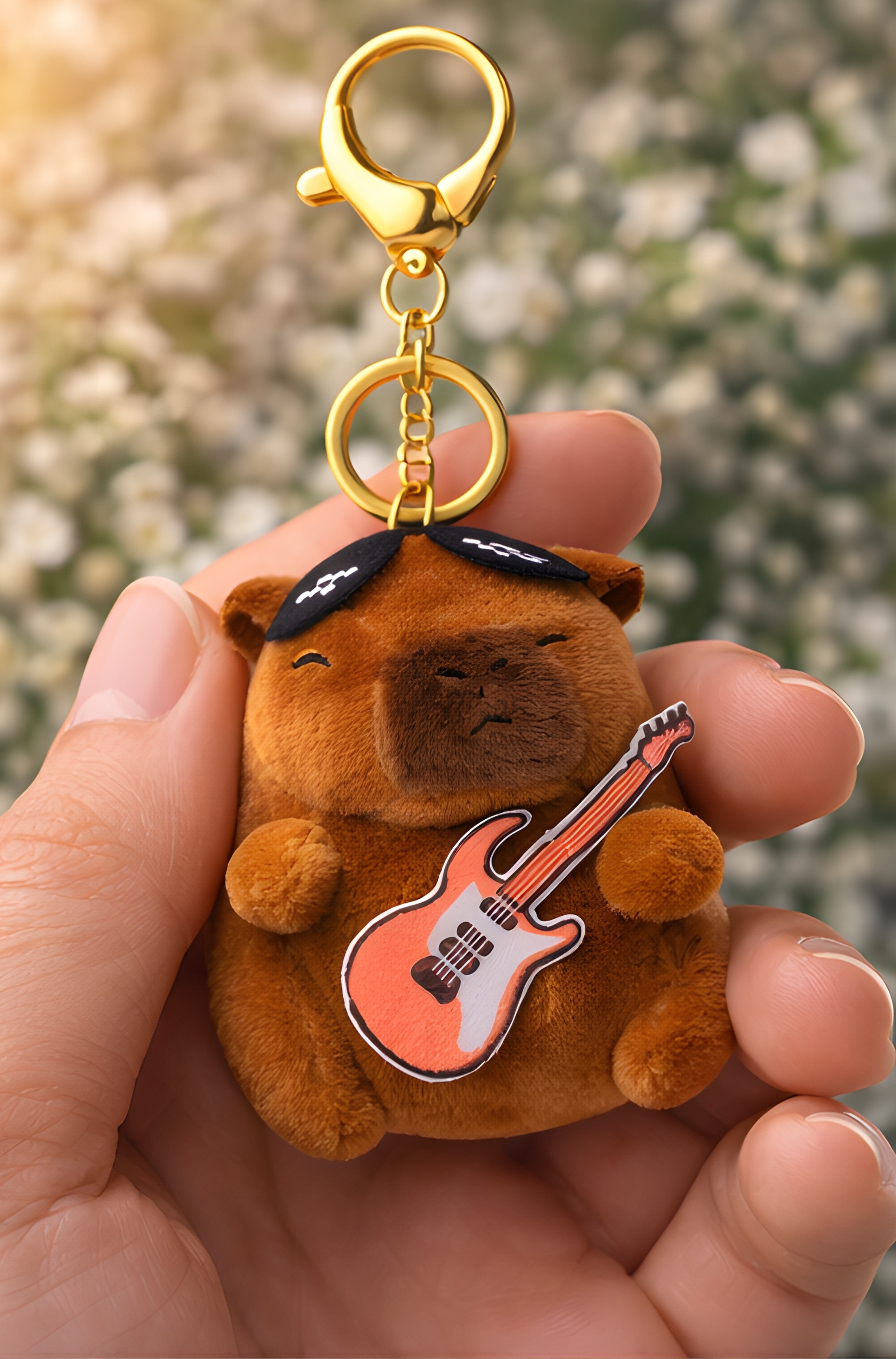 Groovy Pink Guitar Capybara
